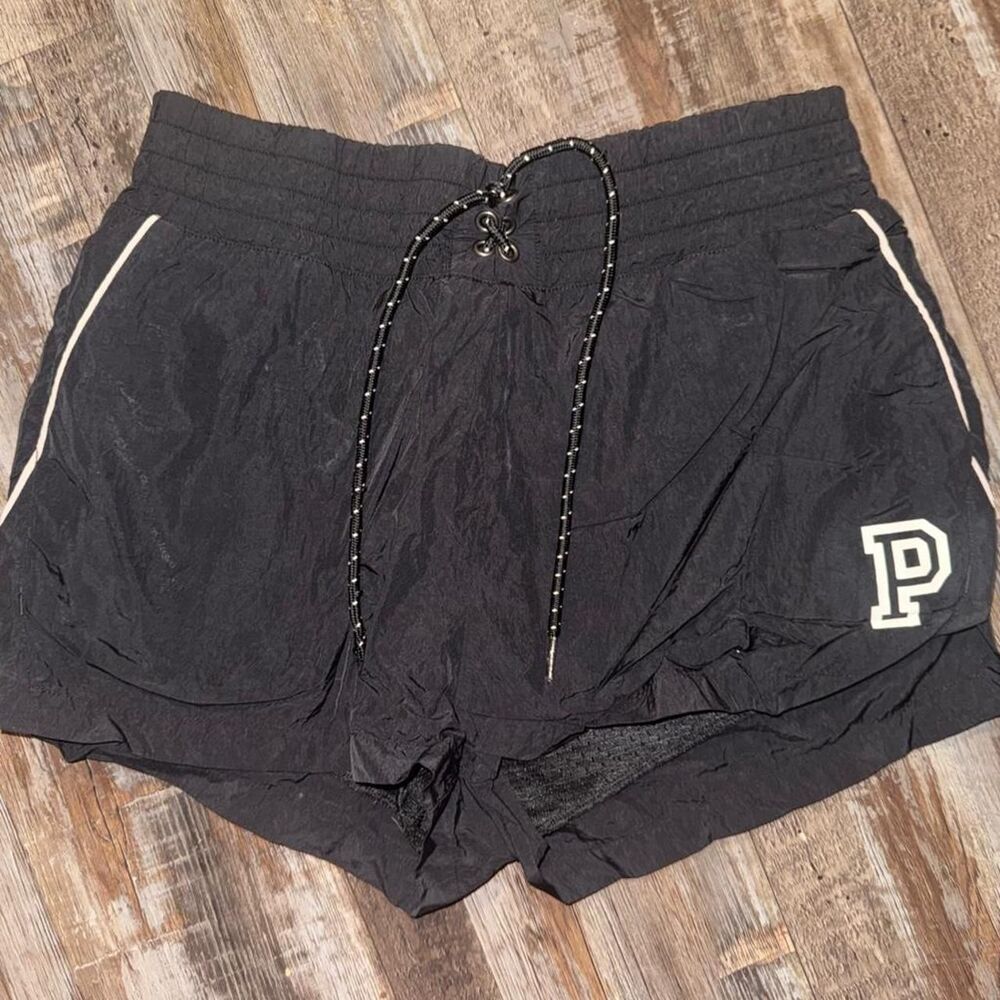Victoria's Secret PINK Black Nylon Athletic Running Shorts Small